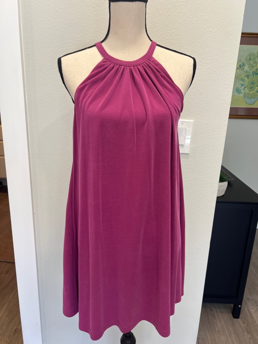 C&C California Sleeveless Halter Swing Dress XS NWOT